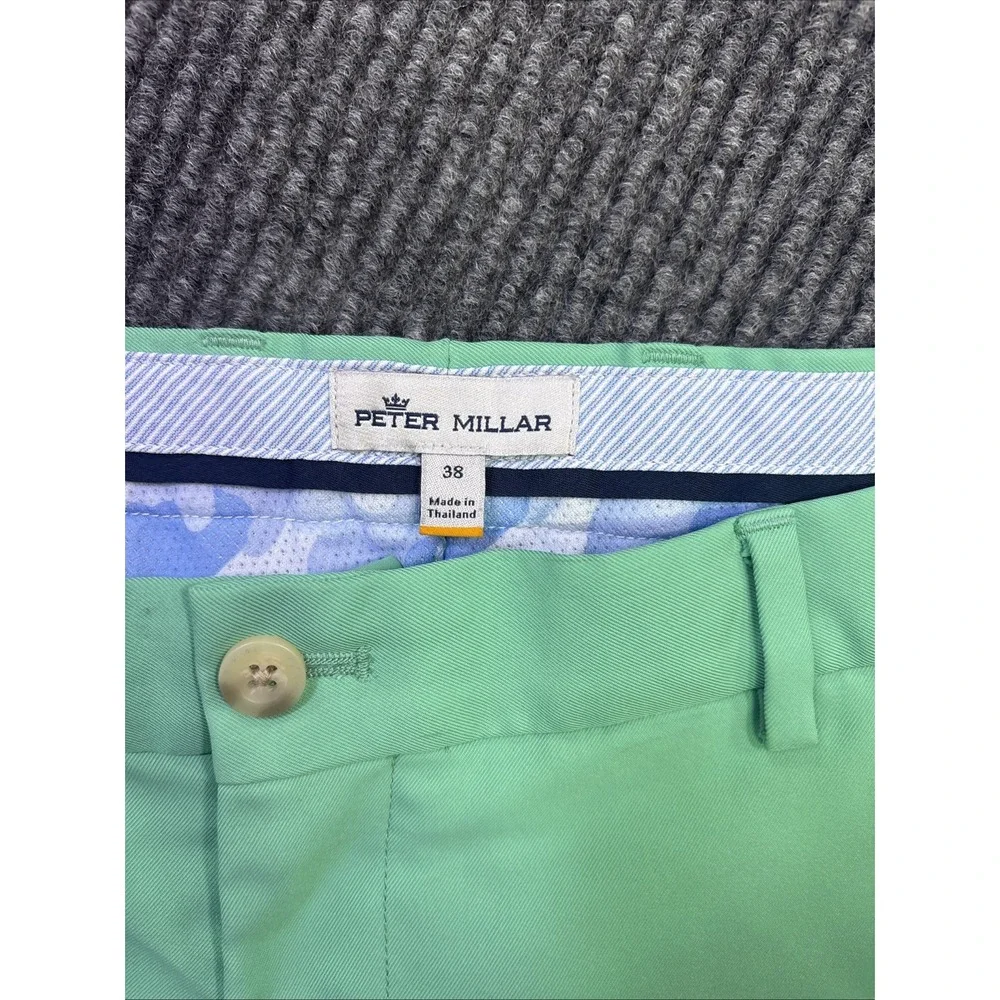 Peter Millar Shackleford Shorts Mens 38 Performance Hybrid bright green Stretch